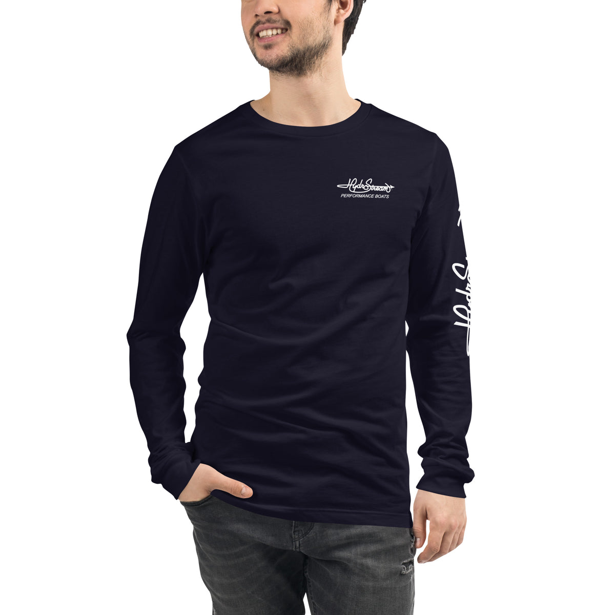 HydroStream Performance Boats Long Sleeve Tee (Left Chest Logo)